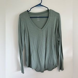 Aerie Real Soft V-neck Long Sleeve Tee